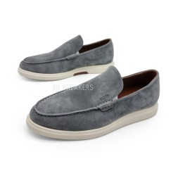 Hugo Boss Loafers Suede Light Grey