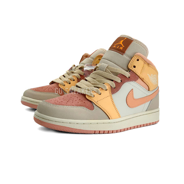 Унисекс кроссовки Nike Jordan 1 Mid Apricot Orange