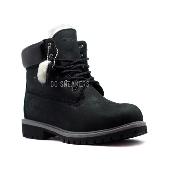 Женские ботинки с мехом Timberland New Black