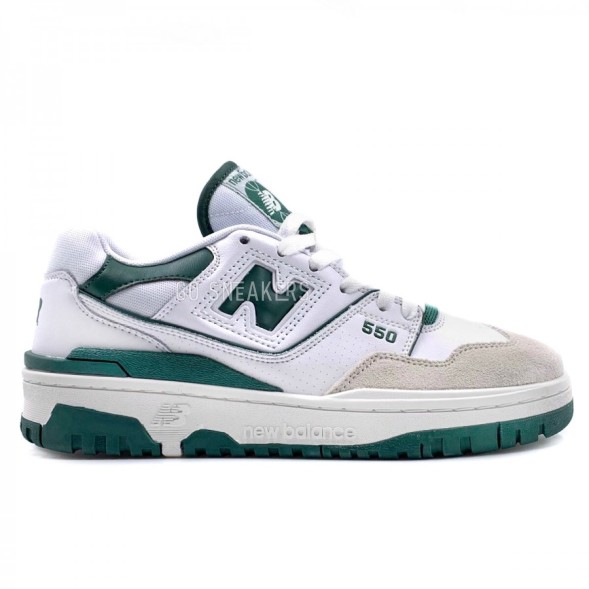 Женские кроссовки New Balance 550 White/Green