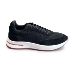 Loro Piana Textile Sneakers Black