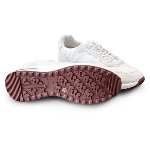Мужские кроссовки Loro Piana Textile Sneakers White