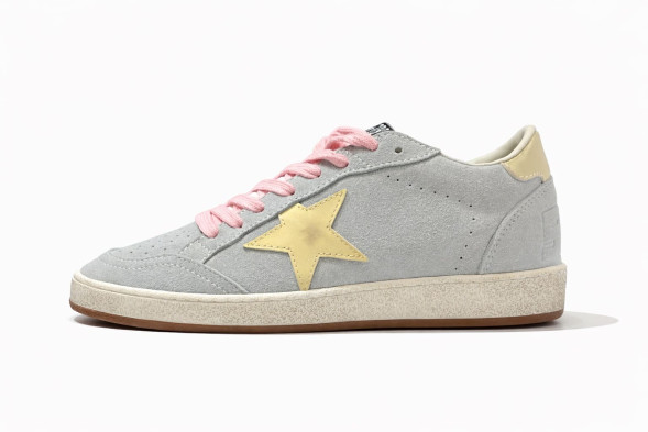 Женские кеды Golden Goose Ball Star Suede Grey/Pink