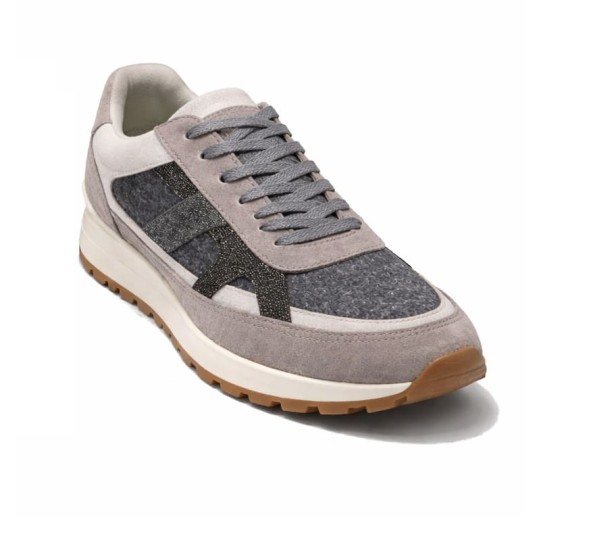 Женские кроссовки Brunello Cucinelli Suede Sneakers White/Grey