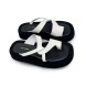 Женские шлепанцы The Row Flip-flop Black/White
