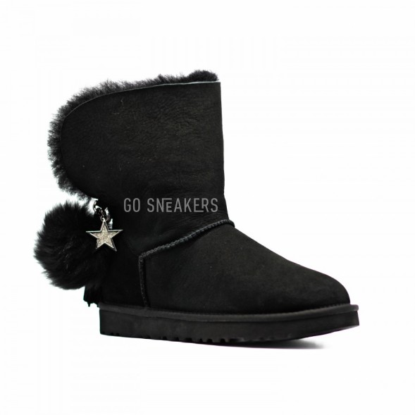 Женские угги с помпоном Classic Charm Boot Black