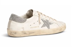 Golden Goose Super-Star With Silver Swarovski Crystal Star And Heel Tab