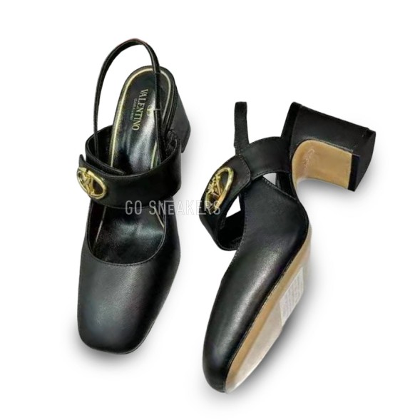 Женские туфли Valentino Leather Pumps Matt Black