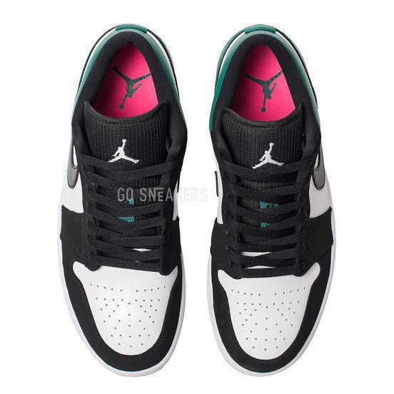 Унисекс кроссовки Nike Air Jordan 1 Low White Black Mystic Green