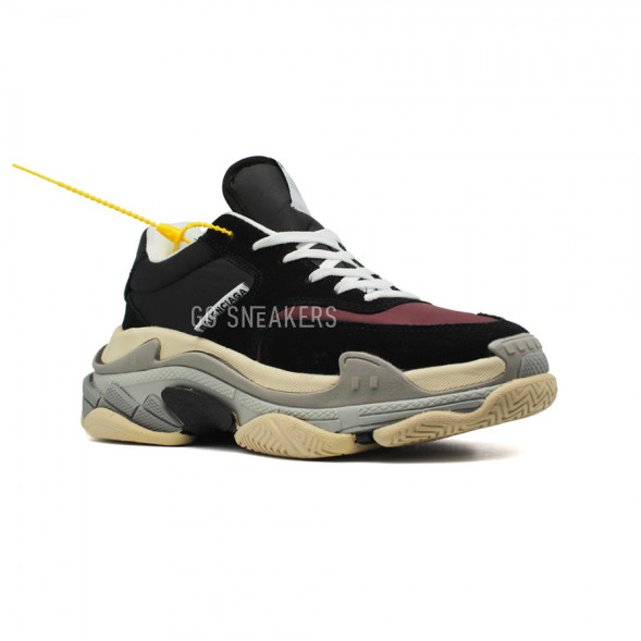 Мужские кроссовки Balensiaga Triple S 2.0 Satin Bordeaux