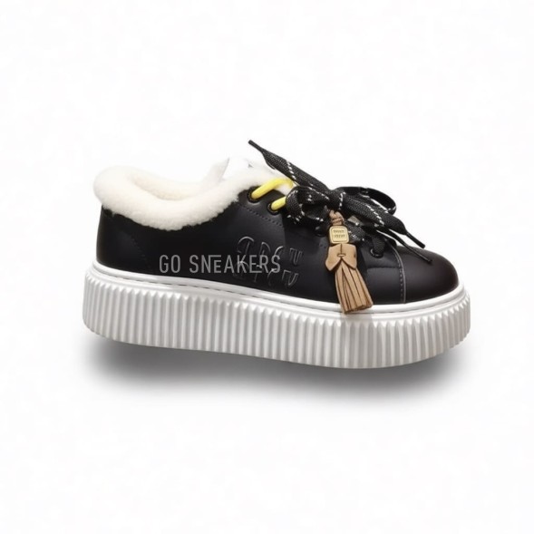 Женские зимние кеды на платформе Miu Miu Winter Sneakers Platform Black 