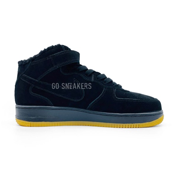 Унисекс зимние кроссовки Nike Air Force 1 ’07 LV8 Mid Utility Winter Suede Black