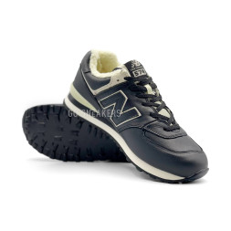 New Balance 574 Leather Black