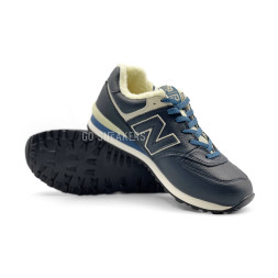 New Balance 574 Leather Black/Blue