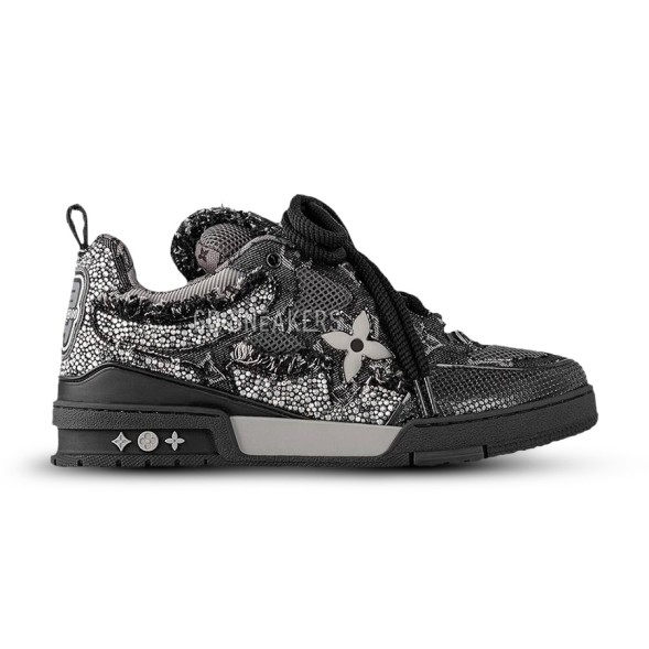 Унисекс кроссовки Louis Vuitton Skate Sneaker &amp;#039;Black Swarovski Monogram&amp;#039;