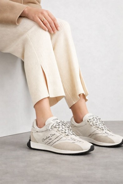 Женские кроссовки Christian Dior D-Sketch White