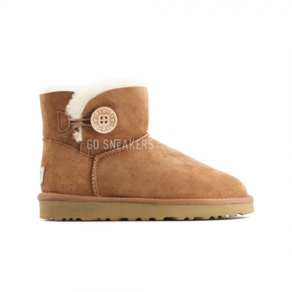 Женские непромокаемые мини угги с пуговицей Bailey Button Mini Chestnut II