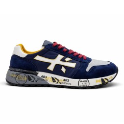 Premiata 483 Textile/Suede Navy/White