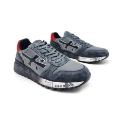 Premiata 483 Textile/Suede Grey/Red