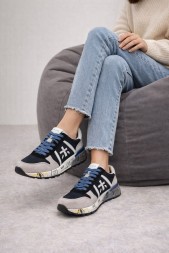 Premiata 483 Textile/Suede White/Black