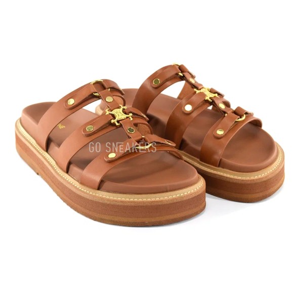 Женские шлепки Celine Spanking Brown