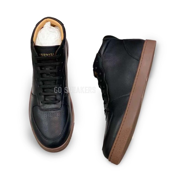 Унисекс кроссовки Brunello Cucinelli Sneaker Leather Black